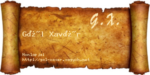Gál Xavér névjegykártya