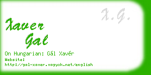 xaver gal business card