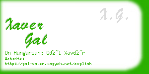 xaver gal business card
